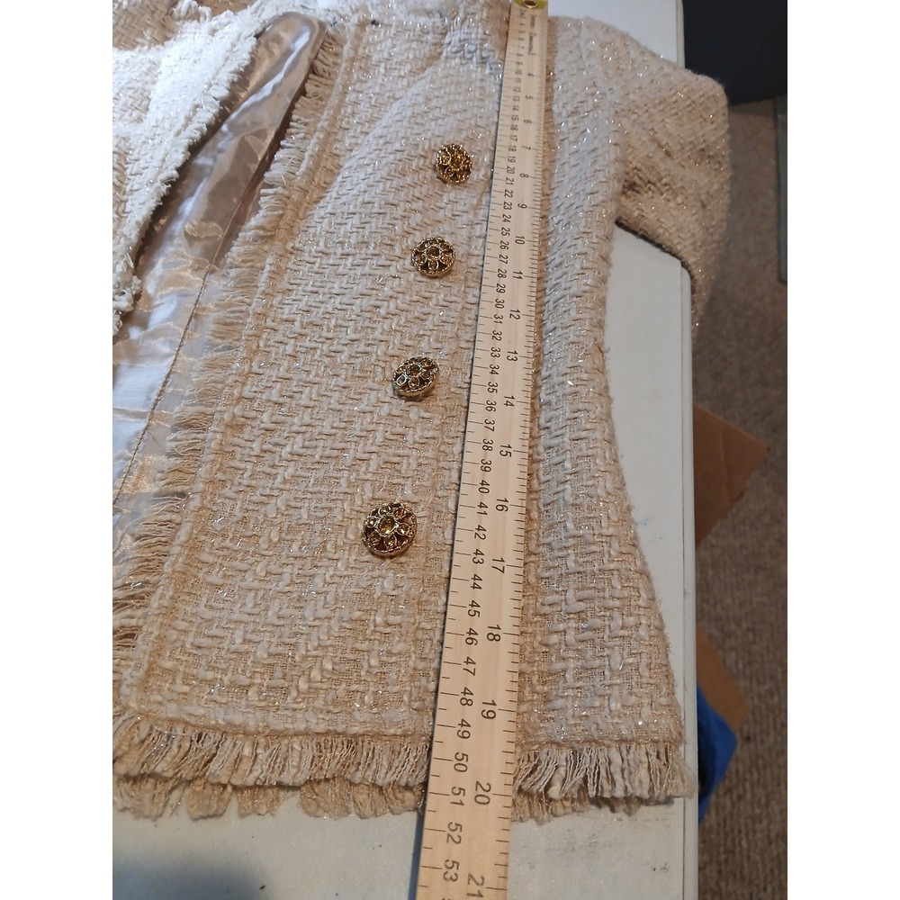 Alythea Cream Blazer with Gold Buttons - Picture 8 of 12